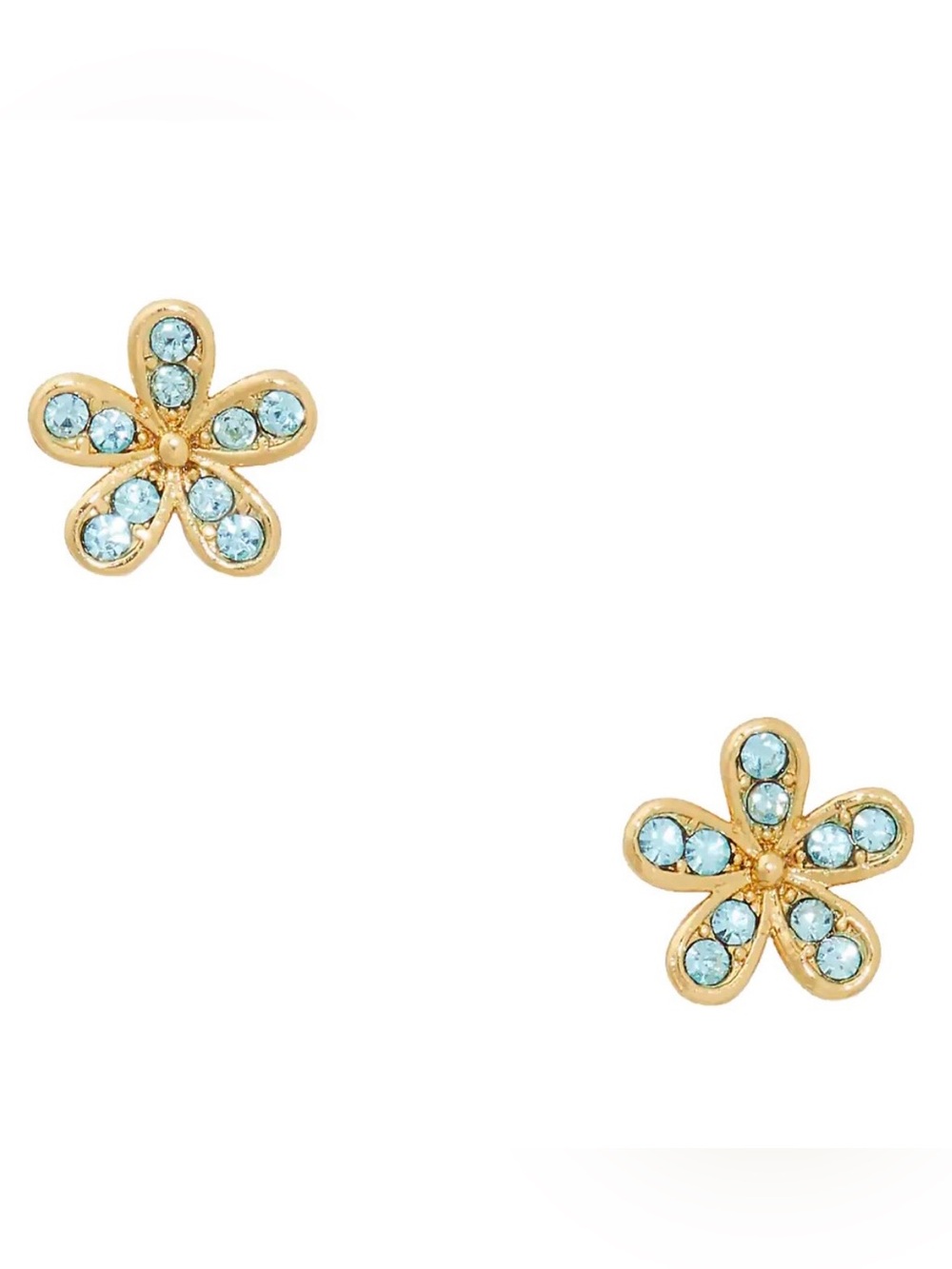 Kate Spade Aquamarine Gleaming Garden Flower Stud Earrings